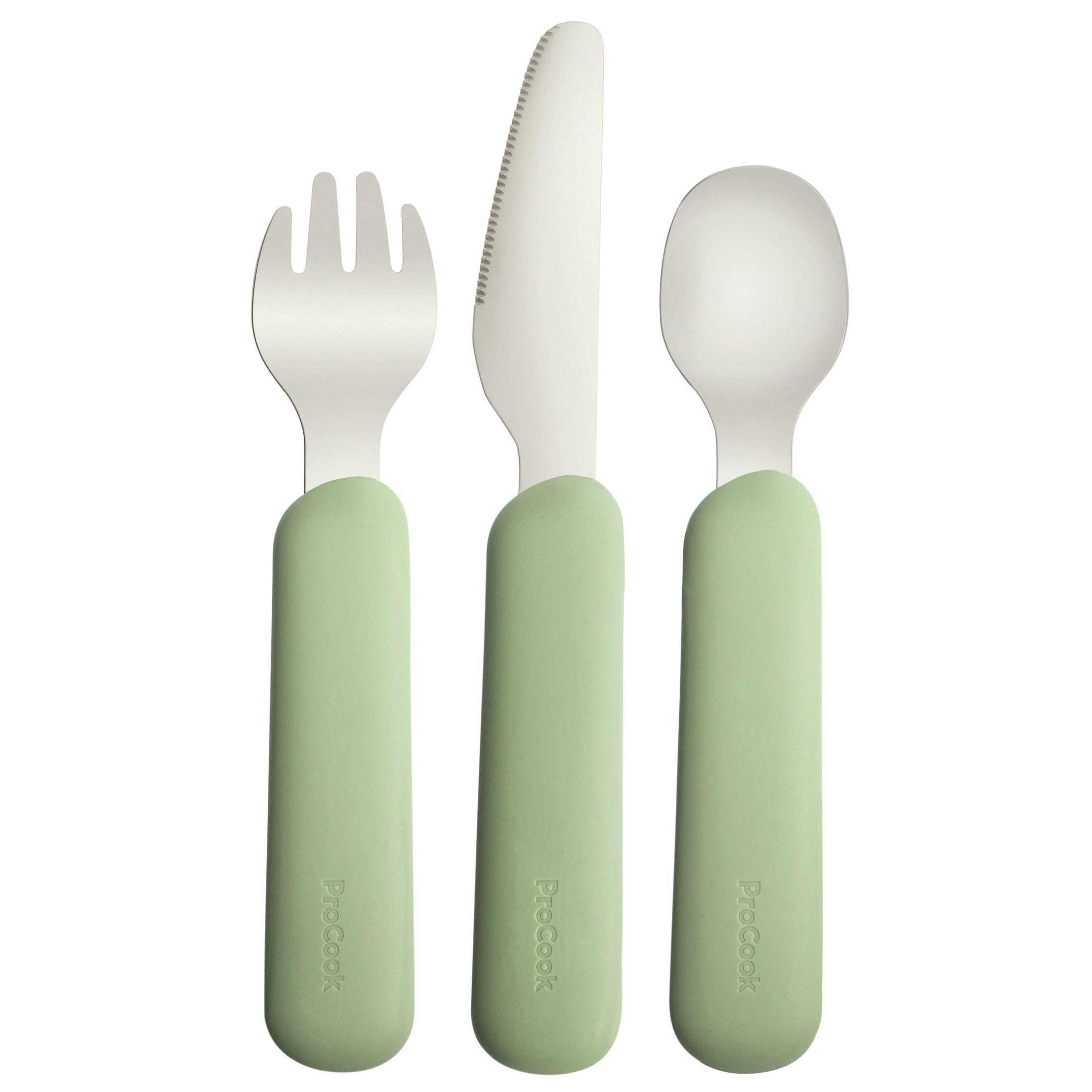 ProCook Silicone Cutlery Set, Sage Green