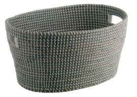 Morris Grey woven laundry basket with handles