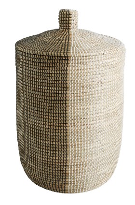 Charmer Laundry Basket, Black and White