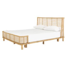 Nadia Natural Handwoven Rattan Kingsize Bed Frame 150Cm