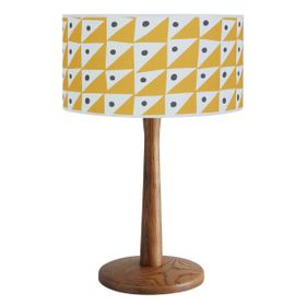 Pole Walnut Stained Oak Table Lamp Pole Walnut Stained Oak Table Lamp