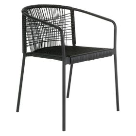 Jambi Black Synthetic Rattan Garden Dining Chair