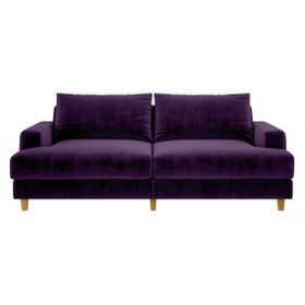 Wiltons Purple Velvet 3 Seater