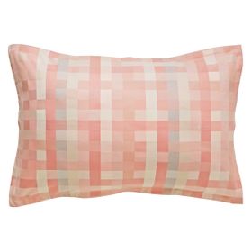 Habitat Pixelate Pink Pink And Grey Patterned Jacquard Rectangular Pair of Pillowcases