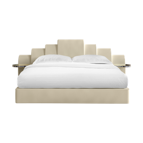 KARA | Velvet Bed and Interior Structure in Wood
