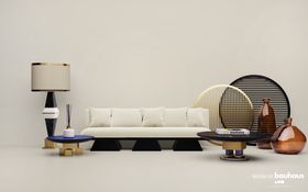 Boom of Bauhaus | BABAR lamp | MOA sofa | DING table
