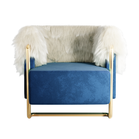 MAX | Blue Mid-Century Style Armchair