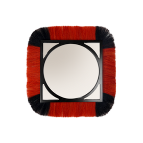 MORITZ | Wall Mirror in Wood and Polished Stainless Steel