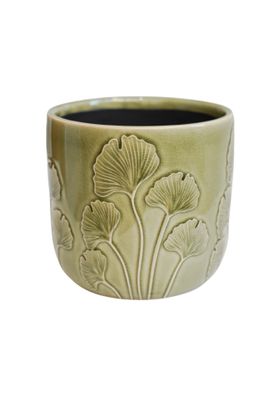 Embossed Mushroom Planter, Moss