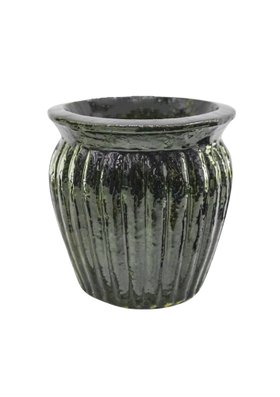 Outdoor Morecote Green Glazed Planter, H 35cm, D 35cm