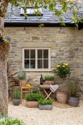 Outdoor Tuscan Terracotta Ribbed Trough, Set of 2