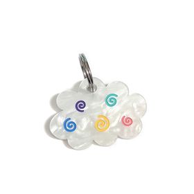 Rainbow Cloud BowDangle Dog Collar Charm