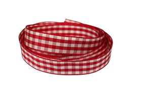 Nancy & Betty   Christmas Ribbon   Grosgrain Ribbon   Red Gingham   Portrait