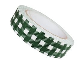 Nancy & Betty   Christmas Sticky Tape   Gingham, Green   Portrait