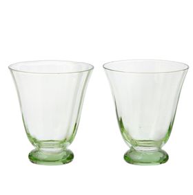 Set of 2 Short Cocktail Glasses - Forest Green