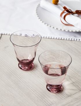 Set of 2 Short Cocktail Glasses - Mauve