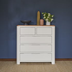 Hove Natural Oak and Painted Chest of Drawers
