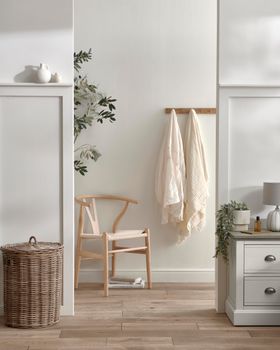 Oak Furnitureland Brompton Bedside Table - Painted Acacia & Ash Top