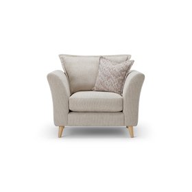 Oak Furnitureland Hoxley Armchair in Biscuit fabric