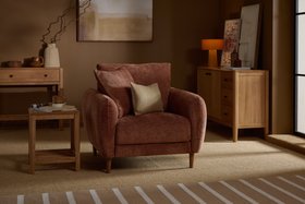 Oak Furnitureland Zara Armchair in Copperwood Fabric