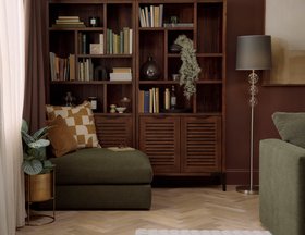Oak Furnitureland Autumn/Winter 26 living room shoot - Detroit bookcase