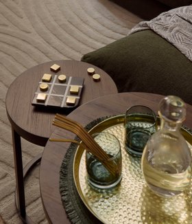 Oak Furnitureland Autumn/Winter 26 living room shoot - Detroit nest of tables
