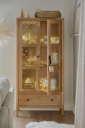 Oak Furnitureland Christmas 26 living room - Corton display cabinet