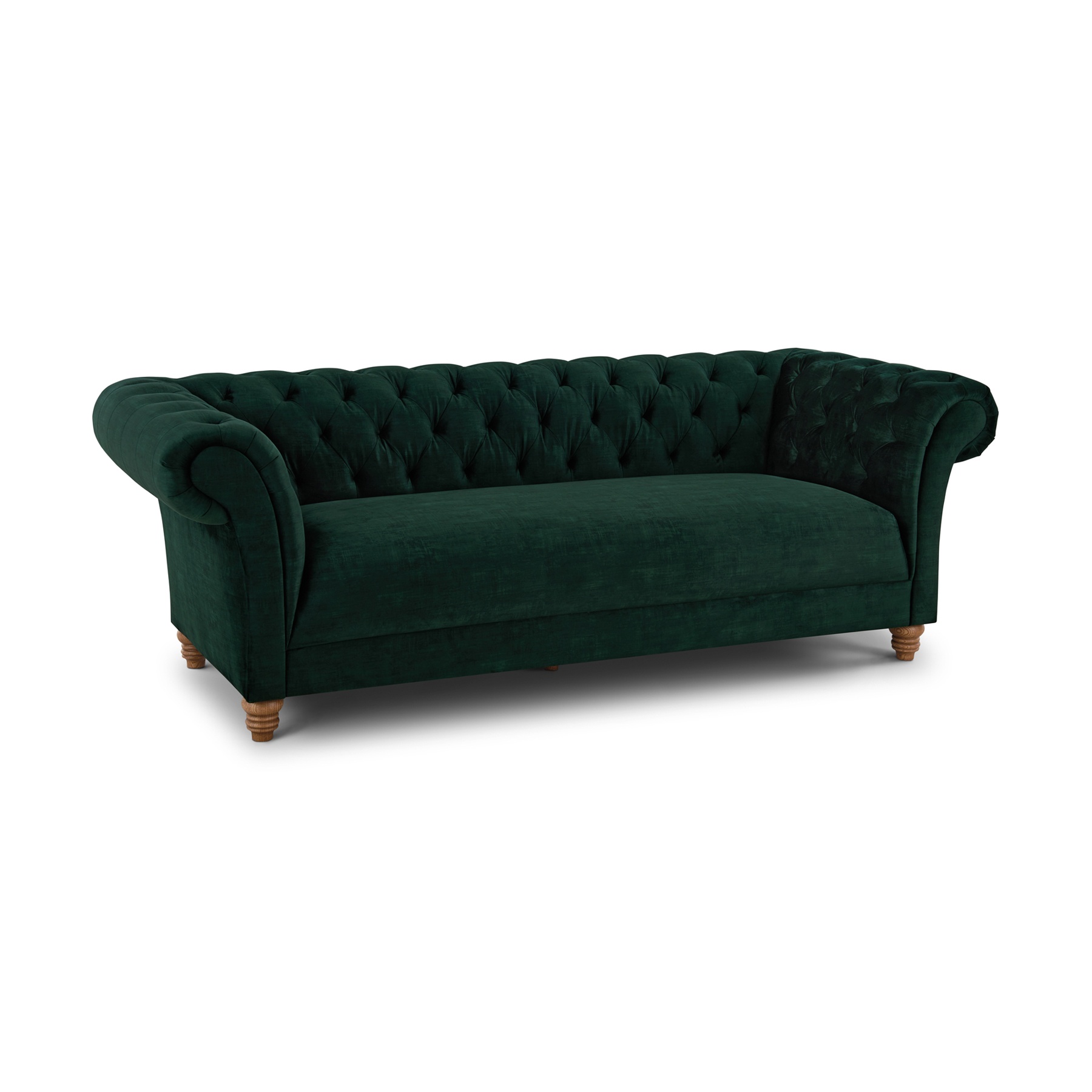 Montgomery 2 Seater Sofa in Bottle Green Velvet