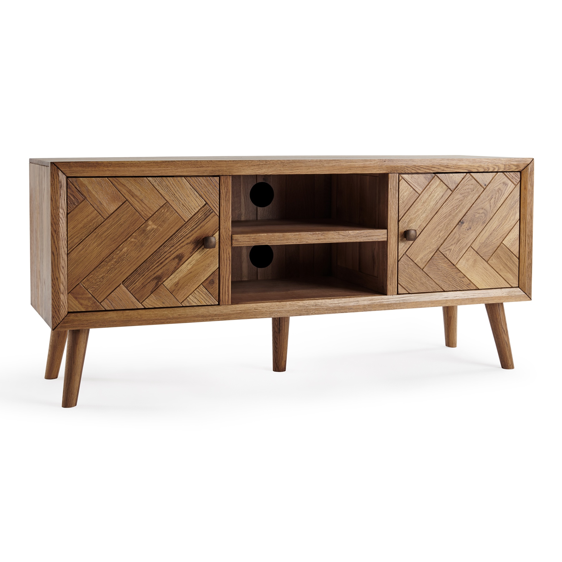 Oak Furnitureland Parquet large TV unit
