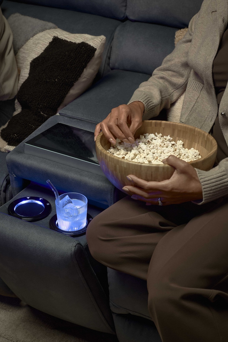 Oak Furnitureland Arabella CineLuxe 2 Seater sofa w/ Console