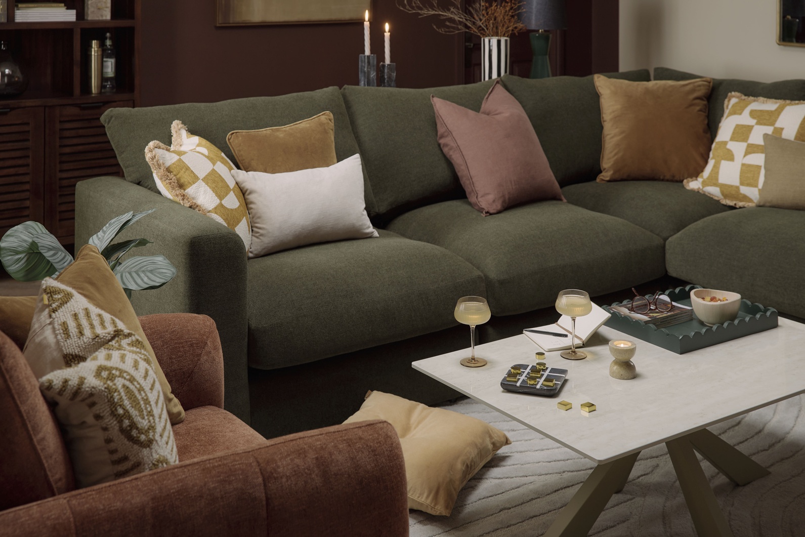 Oak Furnitureland Autumn/Winter 26 living room shoot - Elston modular sofa
