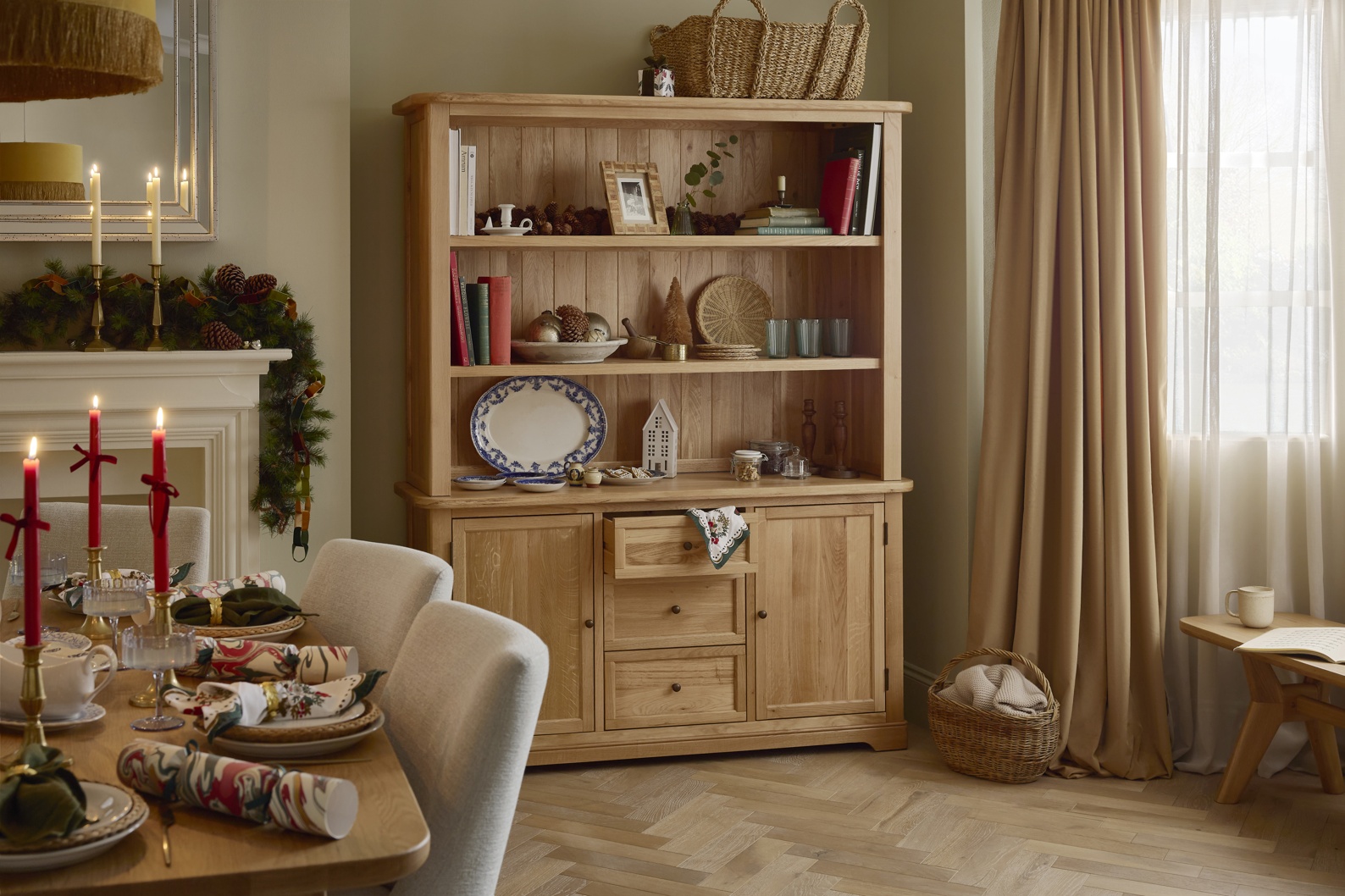Oak Furnitureland Christmas 26 dining room - Brennan large dresser