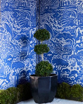 All Tomorrows Futures linen blend fabric Ocean Blue