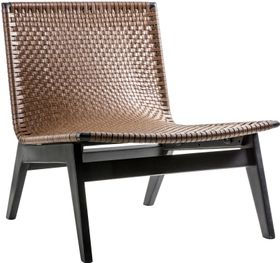 Logan Leather Lounge Chair in Brown
