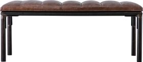 Mina Leather Bench in Brown