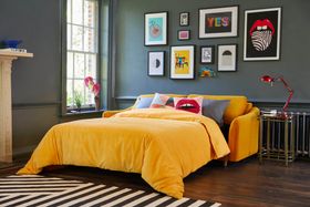 Snug Sofa | The Rebel 3 Seater Sofa Bed in Turmeric