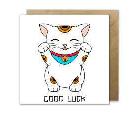 Kichi Lucky Cat Good Luck Card KIO Cards