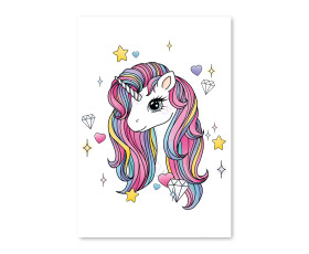 Beau Rainbow Unicorn Notebook A6 KIO Cards