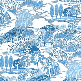 Gone Fishing Wallpaper / Blue