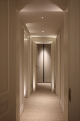 Press Loft Image Of Hallway Lighting With Polespring Downlights And Miniature Lucca Uplights John Cullen Lighting For Press Pr