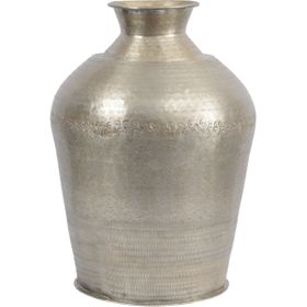 Hubo Metal Bottle Vase with Champagne Gold Finish