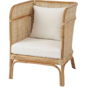 Toba Rattan Occasional Chair with Wrap Around High Back
