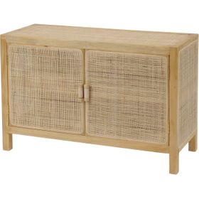 Toba Rattan and Cane Two Door Cabinet