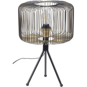 Faraday Black and Gold Cage Tripod Table Lamp