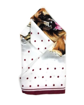 Alsatian German Shepherd Polka Dot Silk Pocket Square