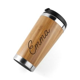 Personalised Bamboo Travel Mug