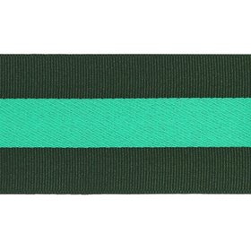 WOVEN RIBBON DUO STRIPES GREEN 58mm