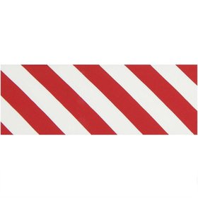 SATIN RIBBON STRIPES | RED/ WHITE 38mm
