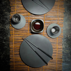 CONCRETE & WAX  PLACEMATS - Black