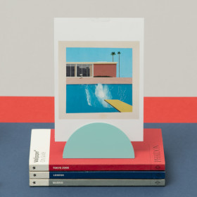 Block Design - Geometric Photo Clip - Circle, Blue